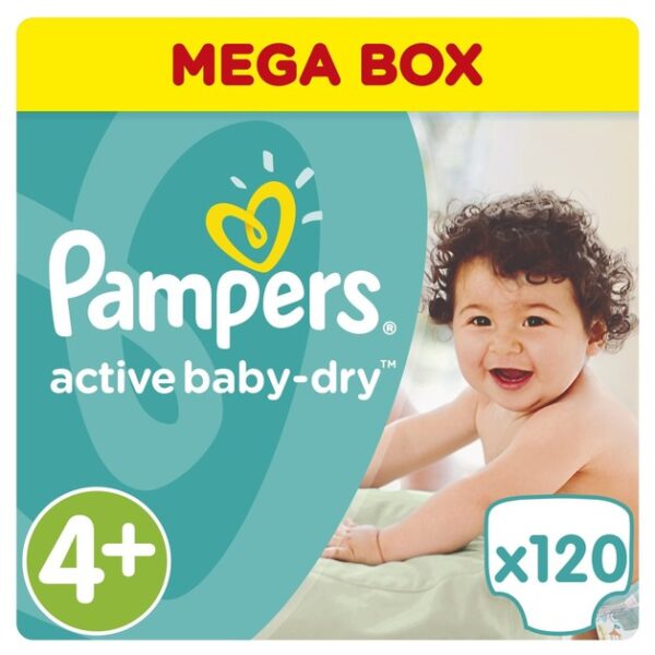 Pampers Active Baby Dry Mega Pack Νο4+ (9-16kg) 120 πάνες
