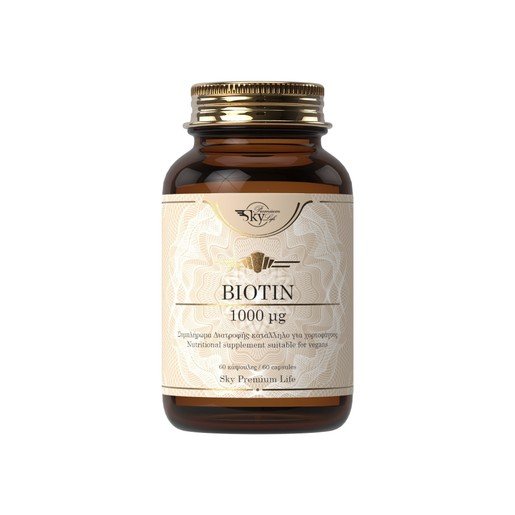 Sky Premium Life Biotin Συμπλήρωμα Διατροφής με Βιοτίνη για την Υγεία Μαλλιών και του Δέρματος 60caps