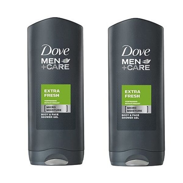 Dove Men Αφρόλουτρο Extra Fresh 2 x 400ml Πακέτο 1+1