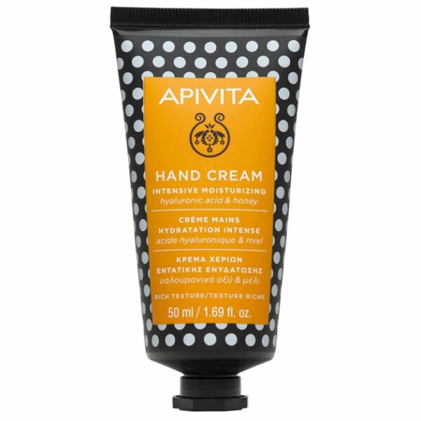 Apivita Hand Cream Intensive Moisturizing With Hyaluronic Acid & Honey Κρέμα Χεριών Εντατικής Ενυδάτωσης Πλούσιας Υφής 50ml