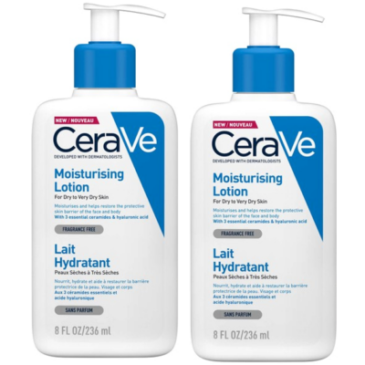 CeraVe Πακέτο Προσφοράς Moisturising Lotion Ενυδατικό Γαλάκτωμα Προσώπου & Σώματος για Ξηρή - Πολύ Ξηρή Επιδερμίδα 2x236ml
