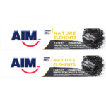 Aim Nature Elements Charcoal White & Detox Οδοντόκρεμα με Αποδεδειγμένη Σύνθεση για Ολοκληρωμένη Προστασία 2x75ml