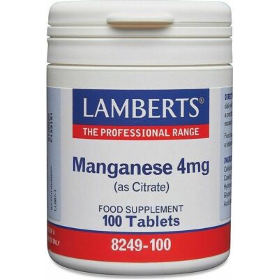 Lamberts Manganese(as citrate) 4mg 100 tabs