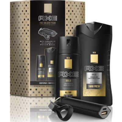 Axe Πακέτο Προσφοράς Gold Body Spray 150ml & Bodywash 250ml & Portable Power Bank