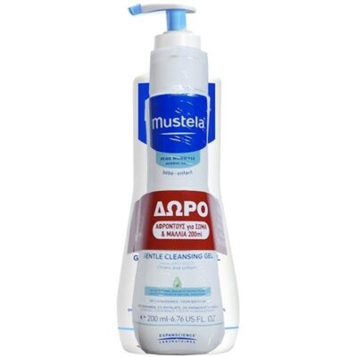 Mustela Gentle Cleansing Gel Καθαρισμού για Μαλλιά & Σώμα 500ml & Δώρο Mustela Bebe Cleansing Gel 200ml