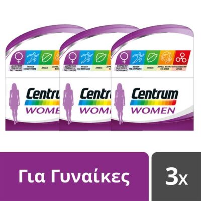 Centrum Woman Πακέτο Προσφοράς Συμπλήρωμα Διατροφής Σύνθεση Βιταμινών Μεταλλικών Στοιχείων & Βιταμίνης D για Γυναίκες 3x30 tabs