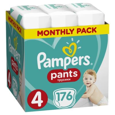 Pampers Pants Monthly Pack No4 (9-15kg) 176 πάνες