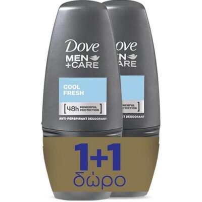 Dove Πακέτο Προσφοράς Men Care Roll On Cool Fresh Αποσμητικό 48ωρης Προστασίας Roll On 2x50ml