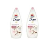 Dove Αφρόλουτρο Coconut Με Γάλα Καρύδας Και Πέταλα Γιασεμιού 2x750ml Πακέτο 1+1