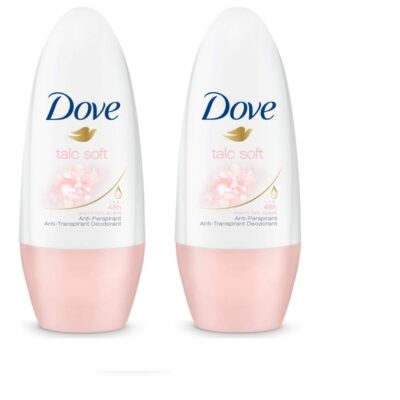 Dove Αποσμητικό Roll on Talc Soft 2 x 50ml Πακέτο 1+1