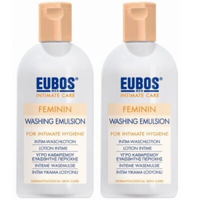 Eubos Feminin Liquid Washing Emulsion Απαλό Υγρό για τον Καθημερινό Καθαρισμό και την Περιποίηση της Ευαίσθητης Περιοχής 2x200ml