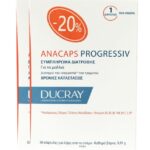 Ducray Anacaps Progressiv Συμπλήρωμα Διατροφής Κατά της Προοδευτικής Τριχόπτωσης 2x30caps Promo -20% στο 2ο Προϊόν