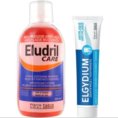 Eludril Care Πακέτο Προσφοράς Στοματικό Διάλυμα κατά της Πλάκας 500ml & Δώρο Elgydium Antiplaque Toothpaste Οδοντόκρεμα 50ml