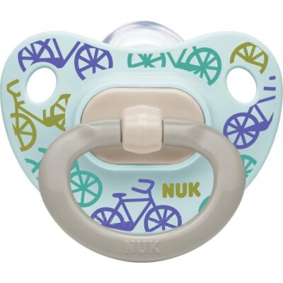 Nuk Classic Happy Days Πιπίλα Σιλικόνης με Κρίκο Μεγέθους 1 (0-6 Μηνών) 1τμχ