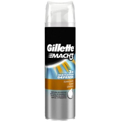 Gillette Mach 3 Smooth Αφρός Ξυρίσματος με Τριπλή Προστασία Ενάντια στους Ερεθισμούς & τις Κοκκινίλες 250ml