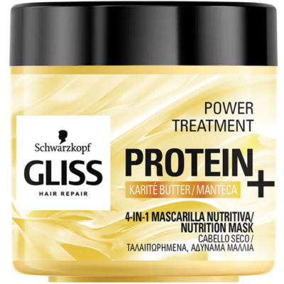 Schwarzkopf Gliss Power Treatment Protein With Karite Butter Μάσκα Μαλλιών για Αδύναμα και Ταλαιπωρημένα Μαλλιά 400ml