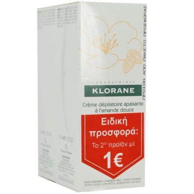 Klorane Πακέτο Προσφοράς Creme Depilatoire Apaisante Αποτριχωτική Κρέμα για Ευαίσθητες Περιοχές το 2ο Προϊόν με 1€