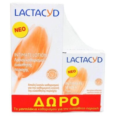 Lactacyd Intimate Lotion 300ml + Δώρο Intimate Wipes 15τμχ
