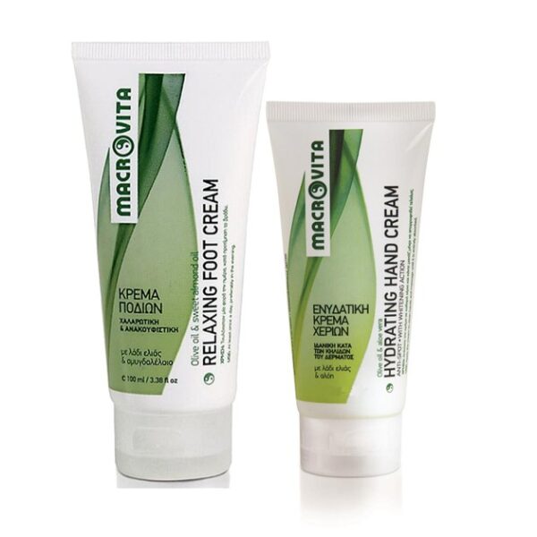 Macrovita Πακέτο Προσφοράς Relaxing Foot Cream Χαλαρωτική & Ανακουφιστική Κρέμα Ποδιών 100ml & Δώρο Hydrating Hand Cream 60ml