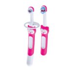 Mam Learn to Brush Set Βρεφικές Οδοντόβουρτσες Ροζ Κωδ 608 από 5+ Μηνών 2 Τεμάχια