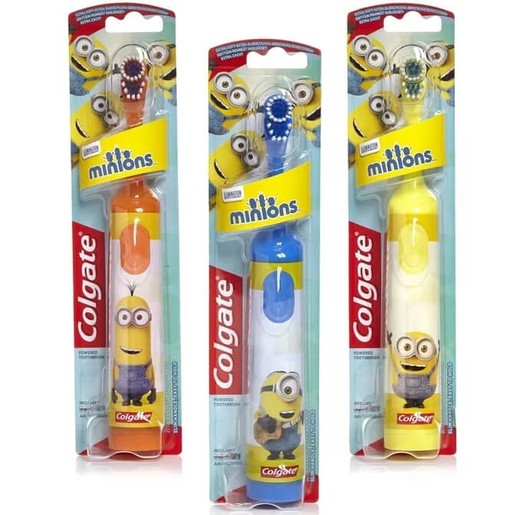 Colgate Minions Desing-It Battery Kids Extra Soft Παιδική Ηλεκτρική Οδοντόβουρτα Πολύ Μαλακή 1 Τεμάχιο