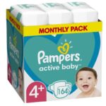 Pampers Active Baby Monthly Pack Νο4+ (10-15kg) 164 πάνες
