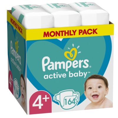 Pampers Active Baby Monthly Pack Νο4+ (10-15kg) 164 πάνες