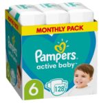 Pampers Active Baby Monthly Pack Νο6 (13-18kg) 128 πάνες