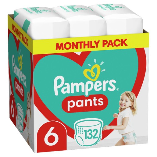 Pampers Pants Monthly Pack Νο6 (15+kg) 132 πάνες