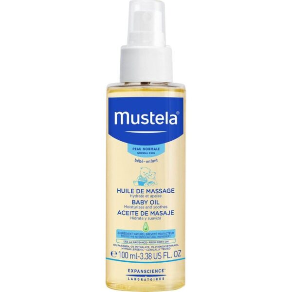 Mustela Baby Oil Βρεφικό Ενυδατικό Λάδι για Μασάζ 100ml