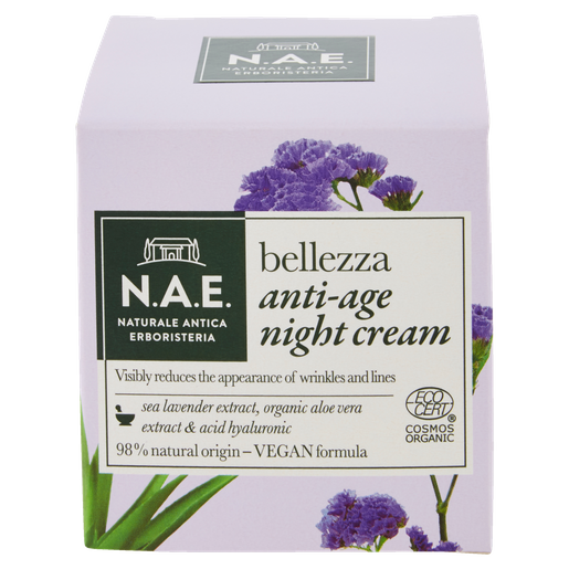 N.A.E. Bellezza Anti-Age Night Cream Αντιγηραντική Κρέμα Νύχτας Εμπλουτισμένη με Υαλουρονικό Οξύ 50ml