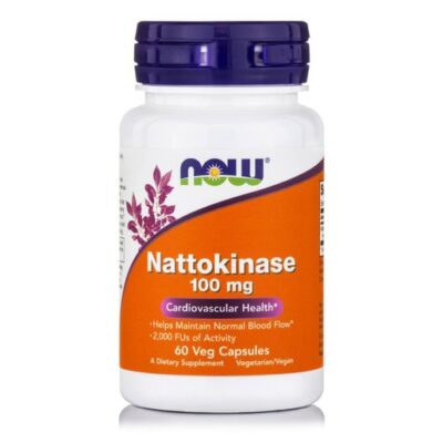 Now Foods Nattokinase 100mg Συμπλήρωμα Διατροφής που Υποστηρίζει την Εύρυθμη Λειτουργία της Καρδιάς 60 VegCaps