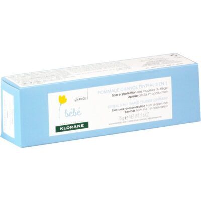 Klorane Bebe Pommade Change Eryteal 3 in 1 Κρέμα για την Αλλαγή Πάνας με Προστατευτική & Καταπραϋντική Καλέντουλα 75gr