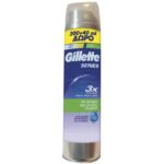 Gillette Series Gel Ξυρίσματος Sensitive Skin Βοηθά στην Προστασία της Επιδερμίδας Κατά των Ερεθισμών Προσφορά 200ml +40ml Δώρο