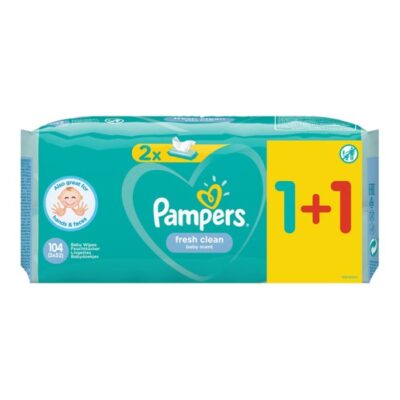 Pampers Πακέτο Προσφοράς Fresh Clean Wipes Μωρομάντηλα με Άρωμα Φρεσκάδας 2x52 Wipes