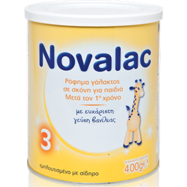 Novalac Νο 3 Ρόφημα Γάλακτος Σε Σκόνη Για Παιδιά Μετά Τον 1o Χρόνο 400gr