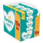 Pampers Πακέτο Προσφοράς Sensitive Wipes Μωρομάντηλα Ιδανικά για την Ευαίσθητη Επιδερμίδα 15×80 Wipes