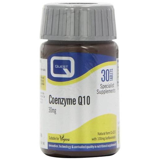 Quest Coenzyme Q10 30mg Συμπλήρωμα Διατροφής Συνενζύμου Q10 για την Μέγιστη Παραγωγή Ενέργειας 30tabs