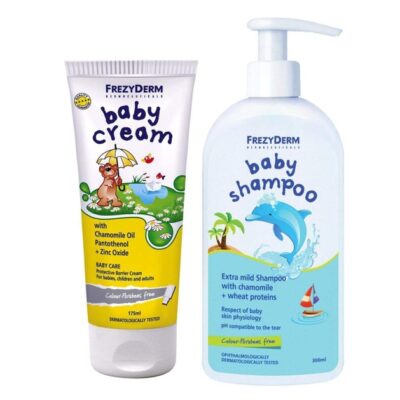 Frezyderm Baby Cream Απαλή Προστατευτική Αδιάβροχη Κρέμα 175ml & Δώρο Baby Shampoo Απαλό Σαμπουάν 100ml