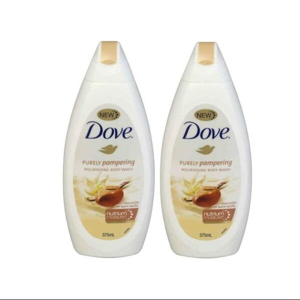 Dove Αφρόλουτρο Shea Butter Με Βούτυρο Καριτέ Και Ζεστή Βανίλια 2x750ml Πακέτο 1+1