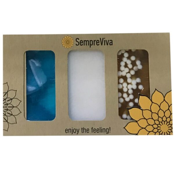 SempreViva Soap Kit Ocean - Donkey Milk - Mastic 3 Τεμάχια