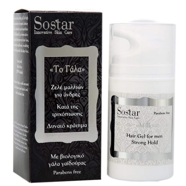 Sostar Το Γάλα Hair Gel for Men Strong Hold 75ml