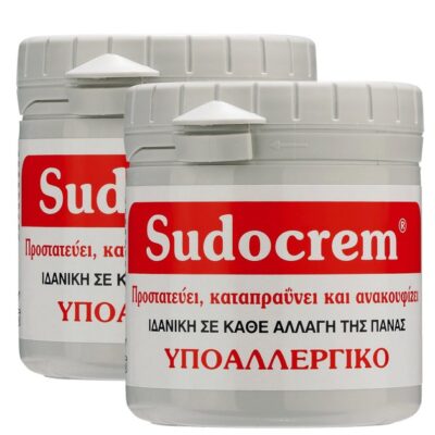Sudocrem Ιδανική σε Κάθε Αλλαγή Πάνας για Αντιμετώπιση Ερεθισμών 2x250gr