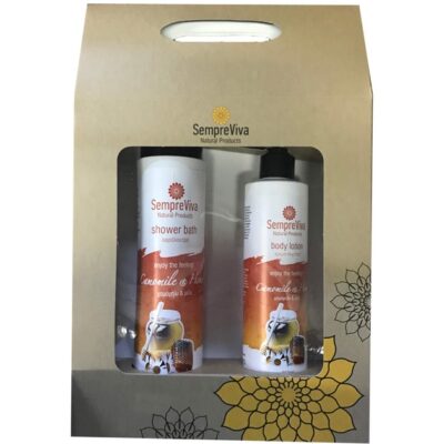 SempreViva Πακέτο Προσφοράς Περιποίησης Σώματος Chamomile & Honey Χαμομήλι & Μέλι Αφρόλουτρο 400ml & Body Lotion 250ml