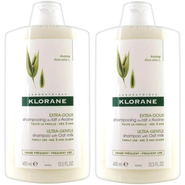 Klorane Πακέτο Προσφοράς Shampooing au Lait d'avoine Σαμπουάν με Γαλάκτωμα Βρώμης για Καθημερινή Χρήση 2x400ml