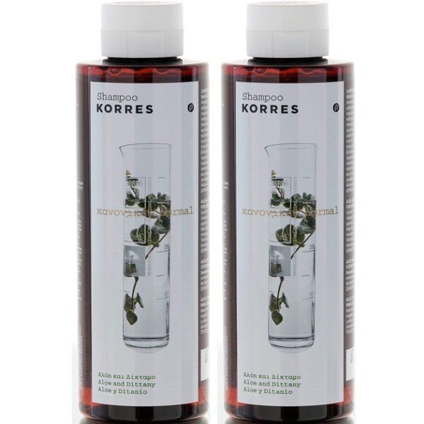 Korres Aloe & Dittany Shampoo για Κανονικά Μαλλιά 1+1 Δώρο 2χ250ml
