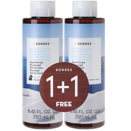 Korres Santorini Vine 1+1 Δώρο 2Χ250ml