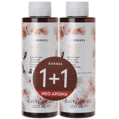 Korres Πακέτο Προσφοράς Showergel White Blossom 1+1 Δώρο 2x250ml
