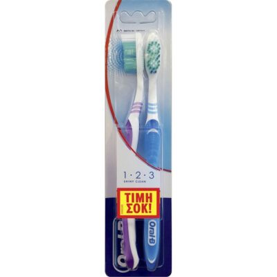 Oral-B 123 Shiny Clean Medium 2 τεμάχια
