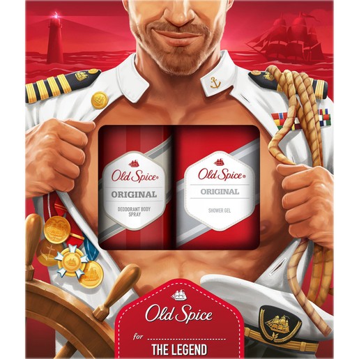 Old Spice Gift Box Captain Original Deodorant Body Spray Αποσμητικό 150ml & Δώρο Original Shower Gel Αφρόλουτρο 250ml